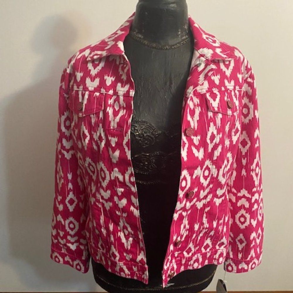 DG2 by Diane Gilman Pink, White Jacket, size Medium
